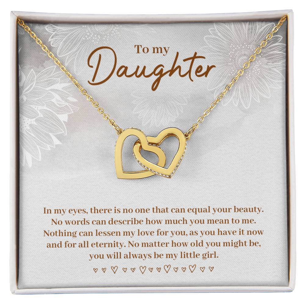 Interlocked Heart Necklace - For Daughter Interlocking Hearts Necklace