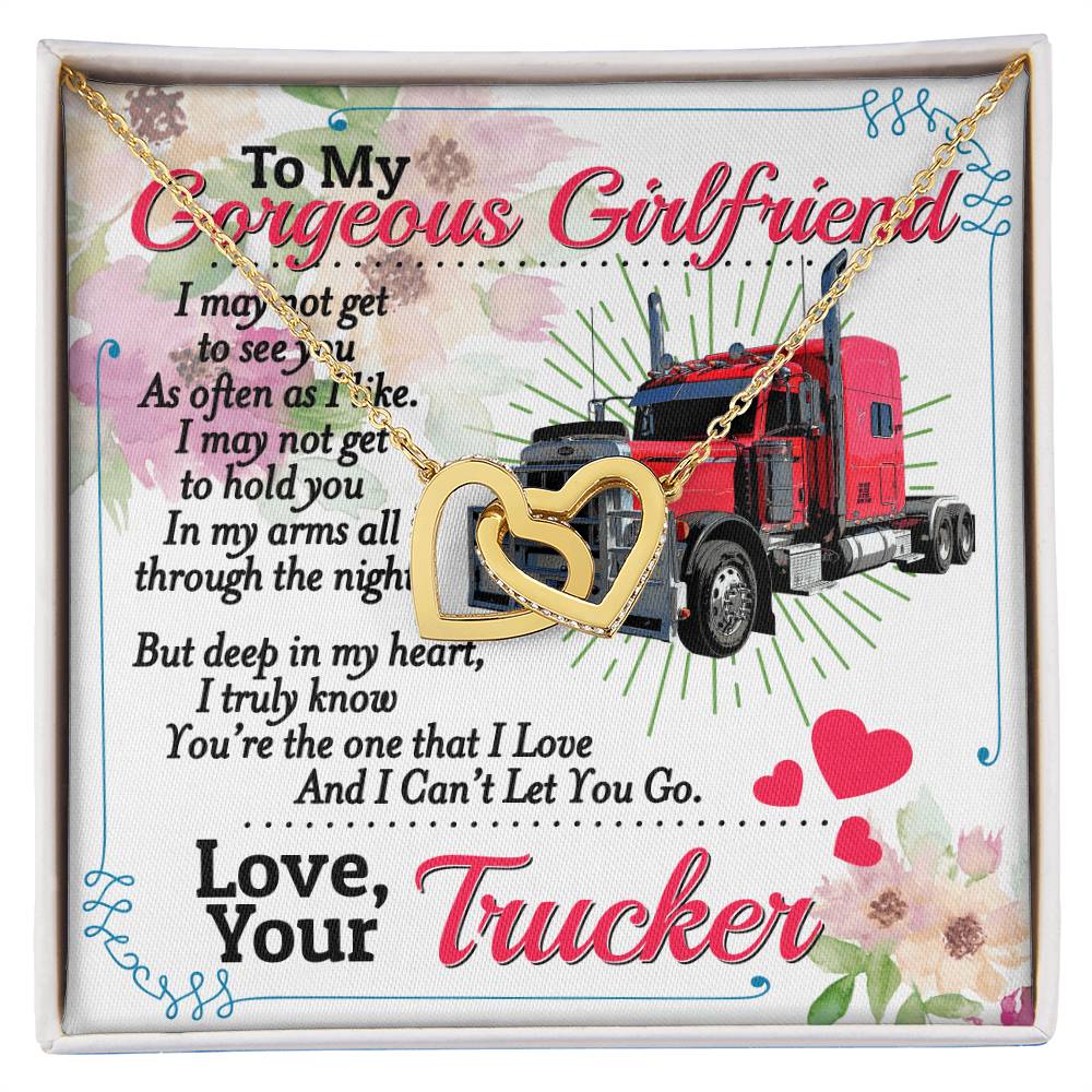 Trucker'S Girlfriend - Interlocking Heart Necklace Interlocking Hearts Necklace