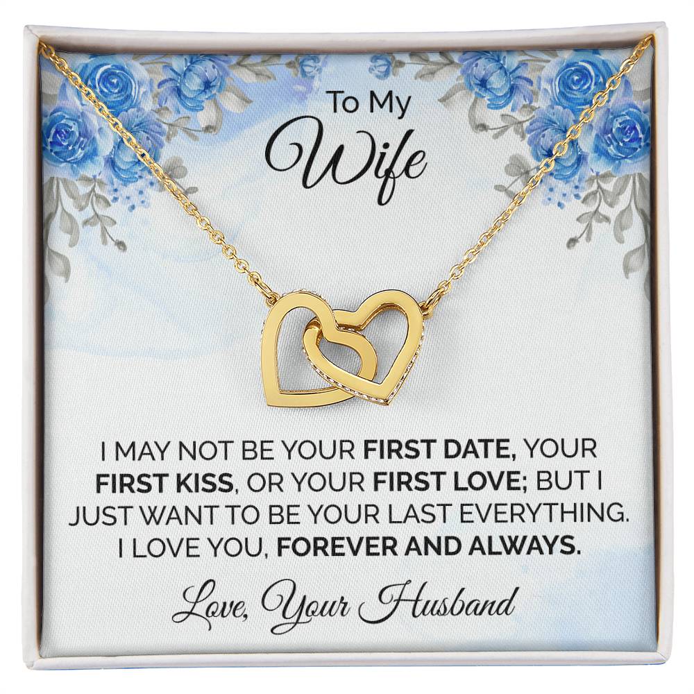 To My Wife Interlocking Hearts Necklace