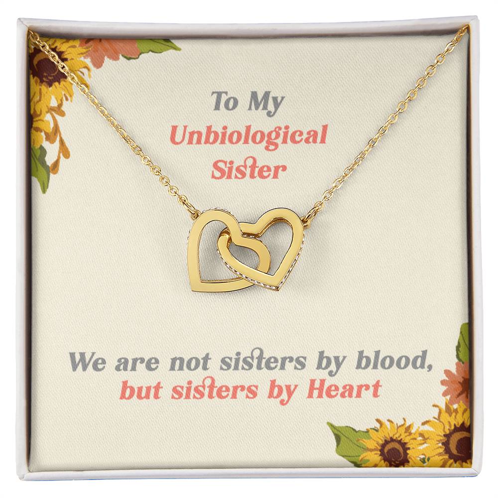 Interlocking Heart Necklace - To My Unbiological Sister Interlocking Hearts Necklace