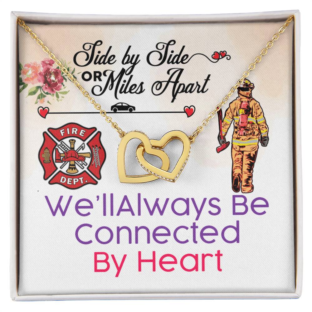 Firefighter'S Girlfriend- Interlocking Heart Necklace Interlocking Hearts Necklace
