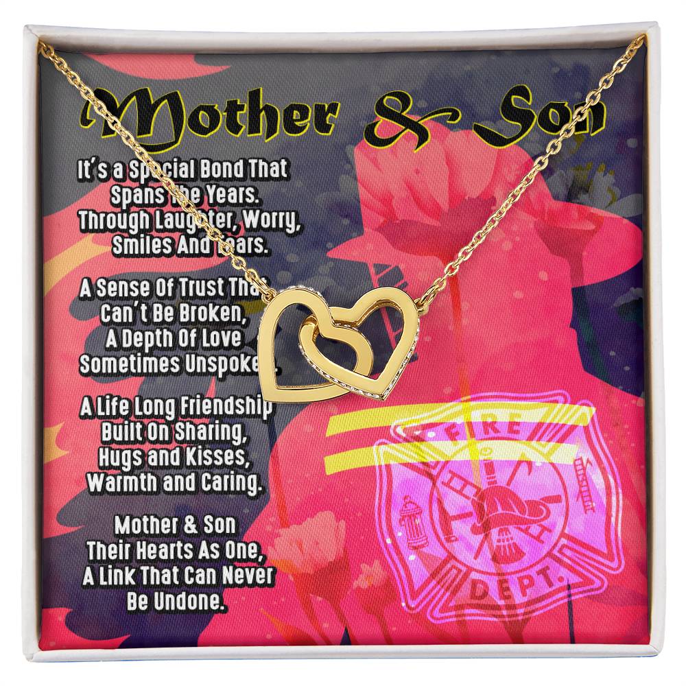 Gift For Mom- Interlocking Heart Necklace Interlocking Hearts Necklace