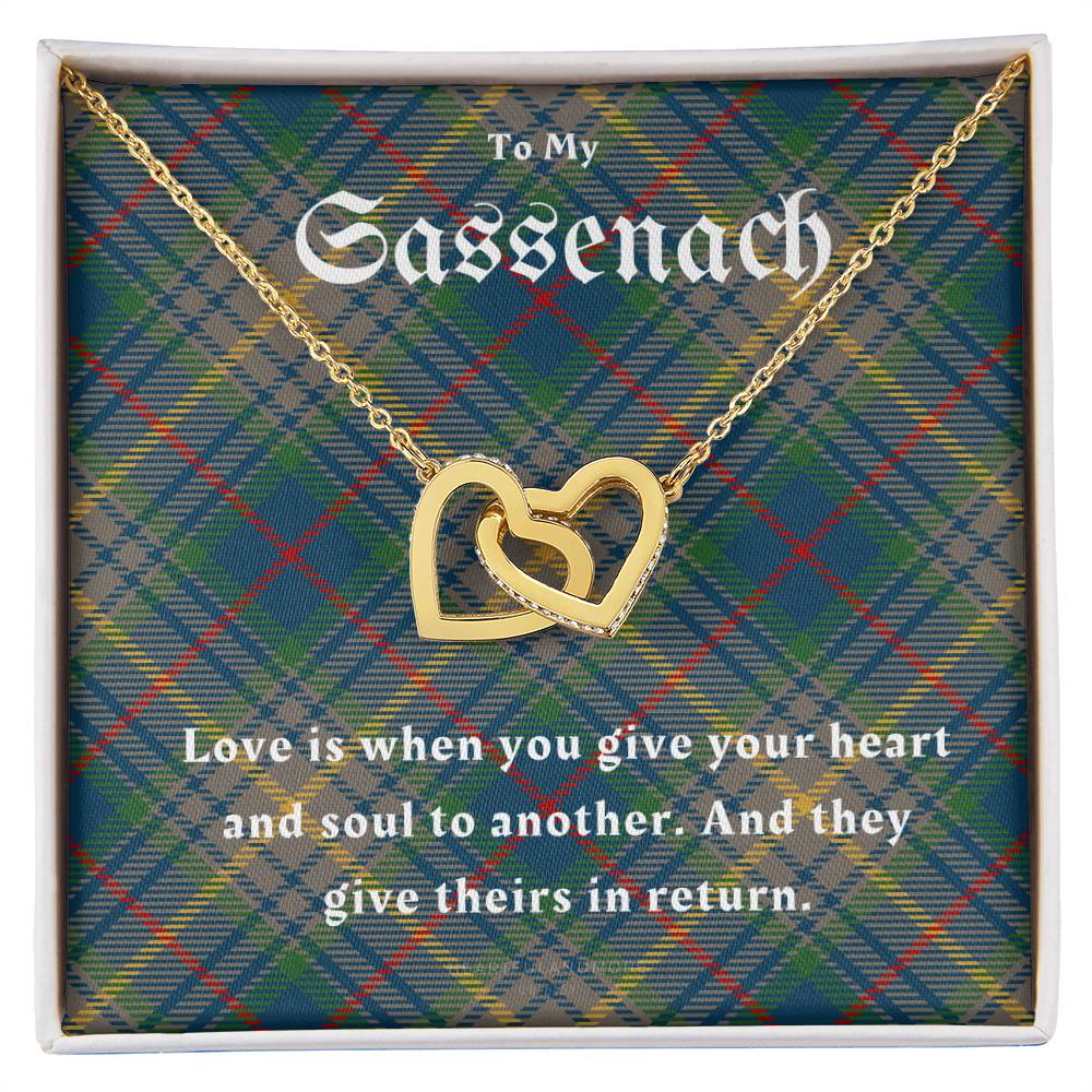To My Sassenach Outlander Gift Outlander Gift Box Outlander Jewelry Outlander Gift For Wife Outlander Charm Outlander Necklace Interlocking Hearts Necklace