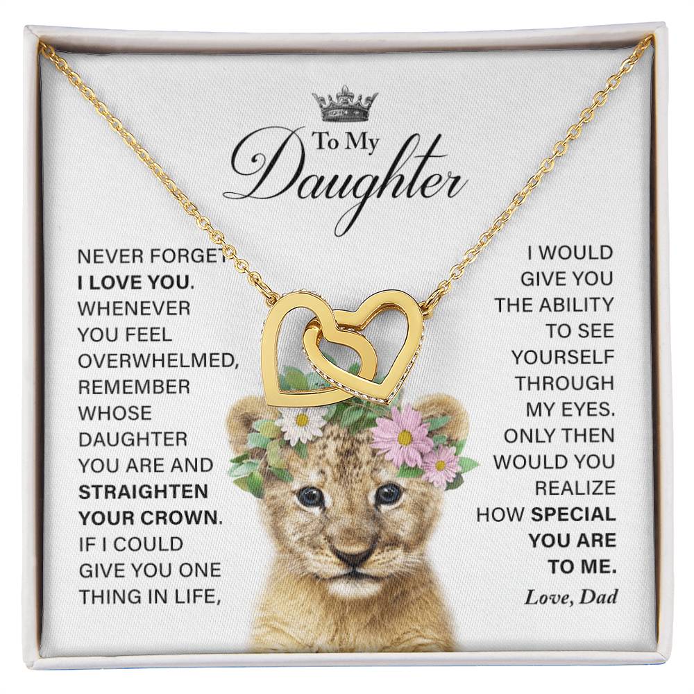 Daughter - How Special You Are To Me- Necklace Interlocking Hearts Necklace