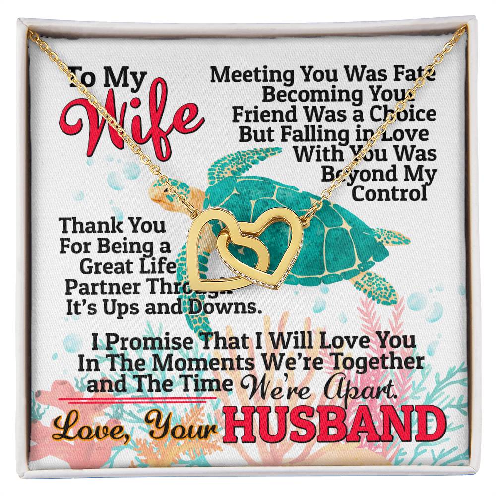 Gift For Wife - Interlocking Heart Necklace Interlocking Hearts Necklace