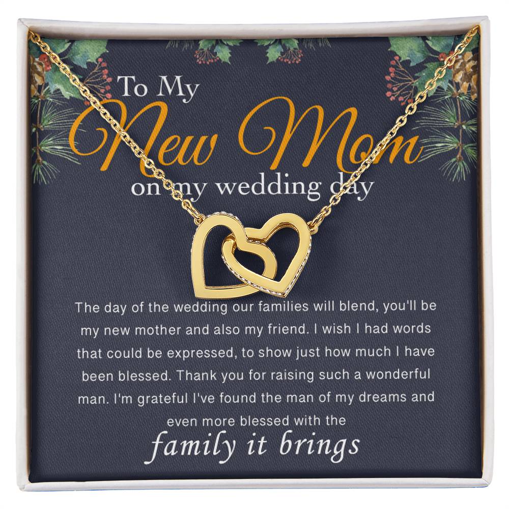 To My New Mom Interlocking Hearts Necklace