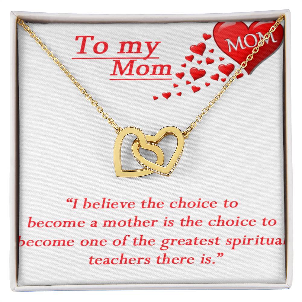To My Mom I Will Always Be There Dragonfly Necklace Gift For Mom From Son Birthday Mother'S Day Christmas Present Interlocking Hearts Necklace