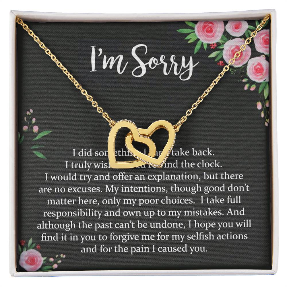 I'm Sorry - Wife Necklace Interlocking Hearts Necklace