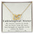 To Unbiological Sister - Interlocking Heart Necklace Interlocking Hearts Necklace
