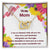 To My Mom I Am So Blessed With All You Do Message Card Necklace Interlocking Hearts Necklace