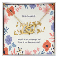 Personalized Wife Necklace Husband To Wife Gift For My Wife Romantic Wife Gift Wife Birthday Surprise Wife Appreciation Up The Movie Interlocking Hearts Necklace