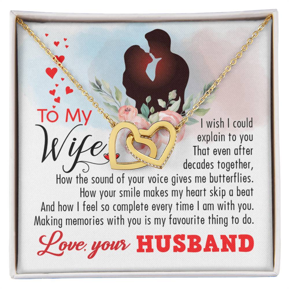 Gift For Wife - Interlocking Heart Necklace Interlocking Hearts Necklace