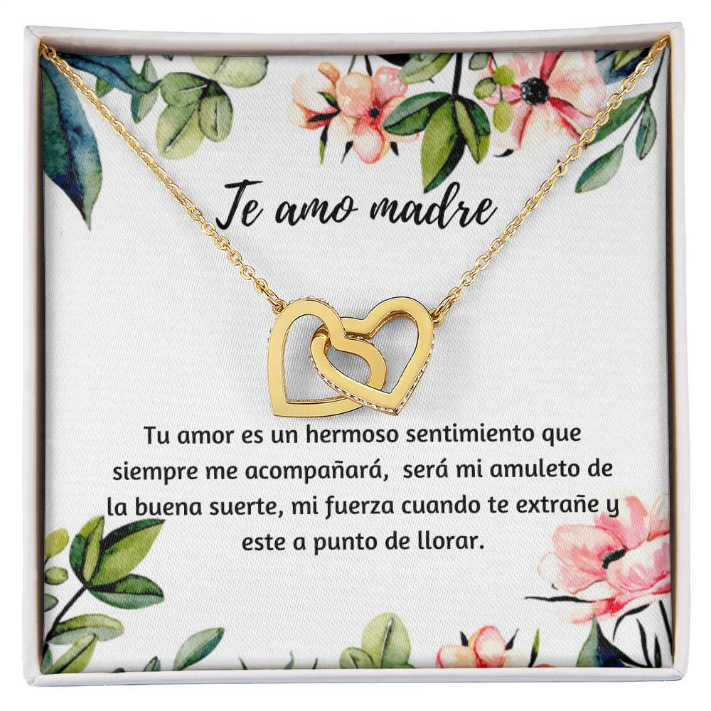 Te Amo Madre Tu Amor Es Un Hermoso Sentimiento Que Siempre Me Acompañara Interlocking Hearts Necklace