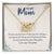 To My Mom Interlocking Hearts Necklace Message Card