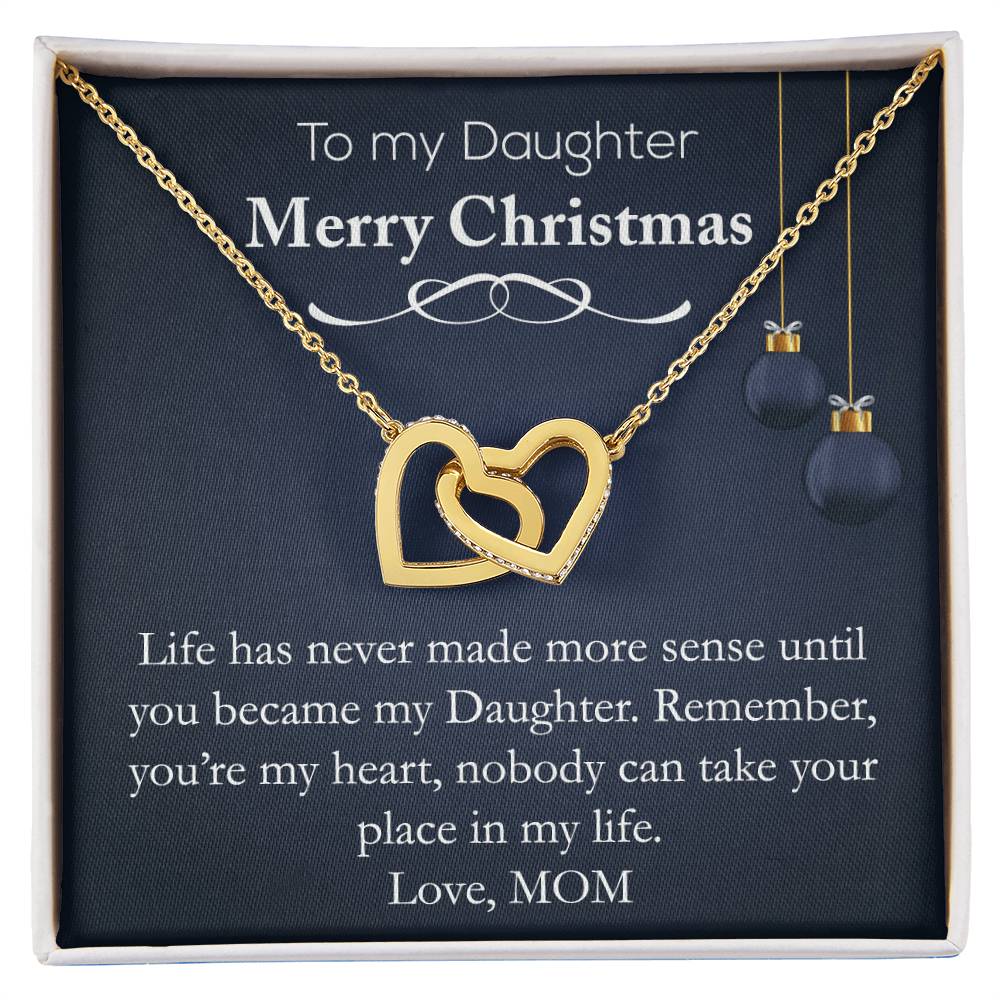 Christmas Gift For Daughters- Interlock Heart Necklace! Interlocking Hearts Necklace