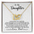 To My Daughter - Never Forget That I Love You - Interlocking Hears Necklace Interlocking Hearts Necklace