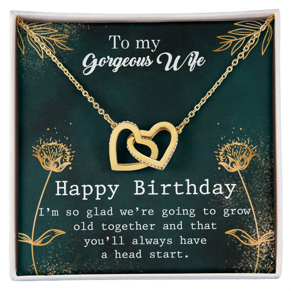 Gift For You My Wife. Interlocking Hearts Necklace