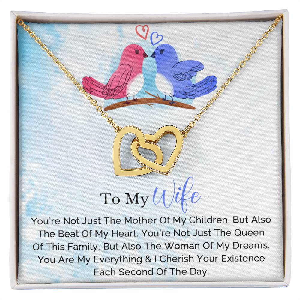 Husband To Wife Necklace Interlocking Hearts Necklace