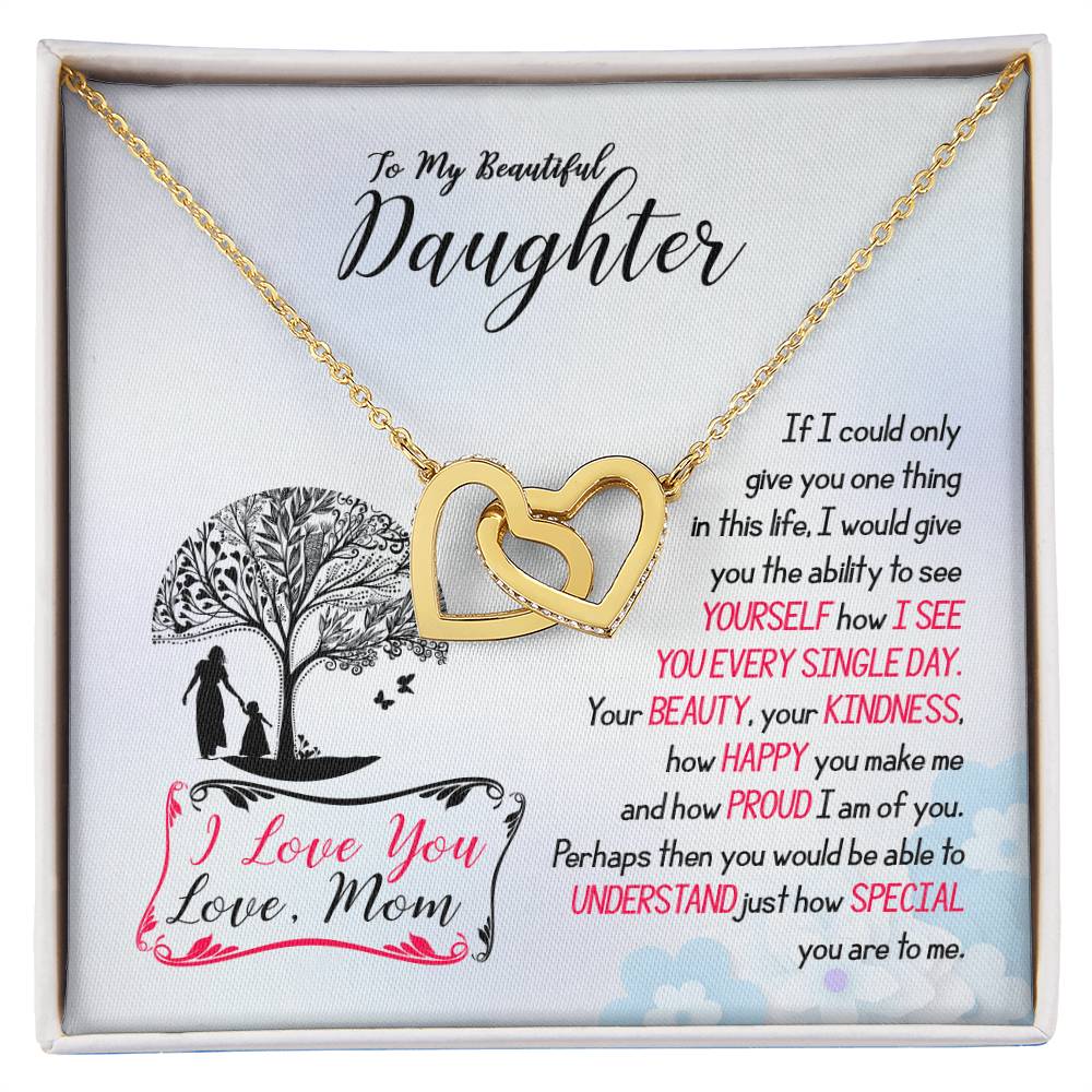 Gift From Mom To Daughter - Interlocking Hearts Necklace