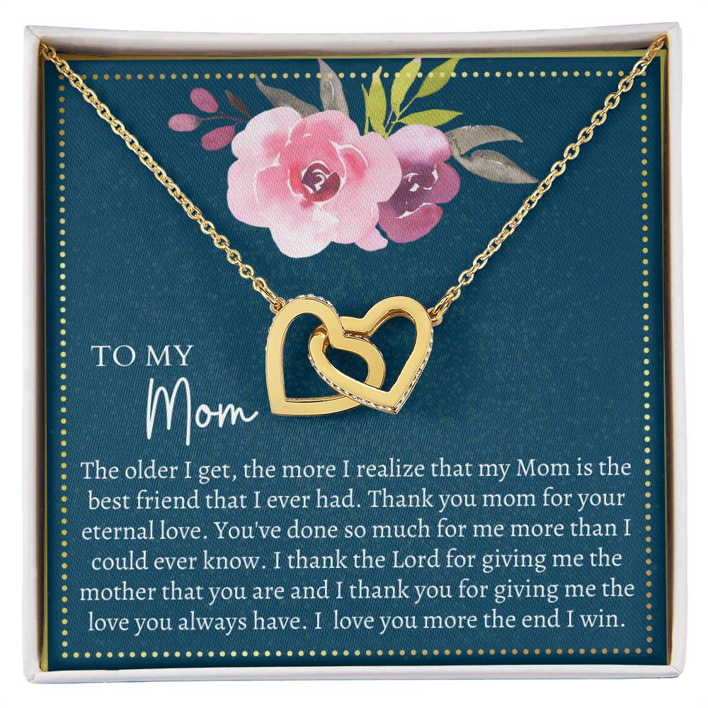 Gift For Mom Interlocking Hearts Necklace
