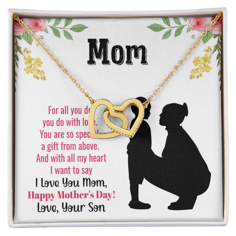 Mother'S Day Necklace Gift For Mom Mothers Day Gift To My Mom Necklace For Mom Mom'S Day Gift Mother Day Gift Set Interlocking Hearts Necklace