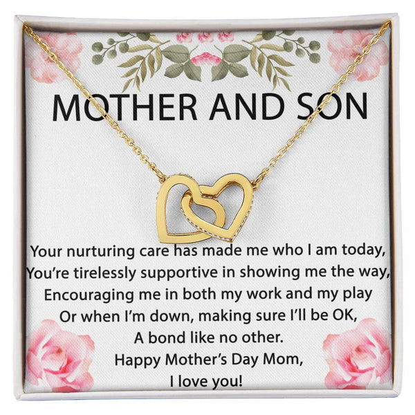 Your Nurturing Care Has Made A Bond Like No Other Interlocking Hearts Necklace