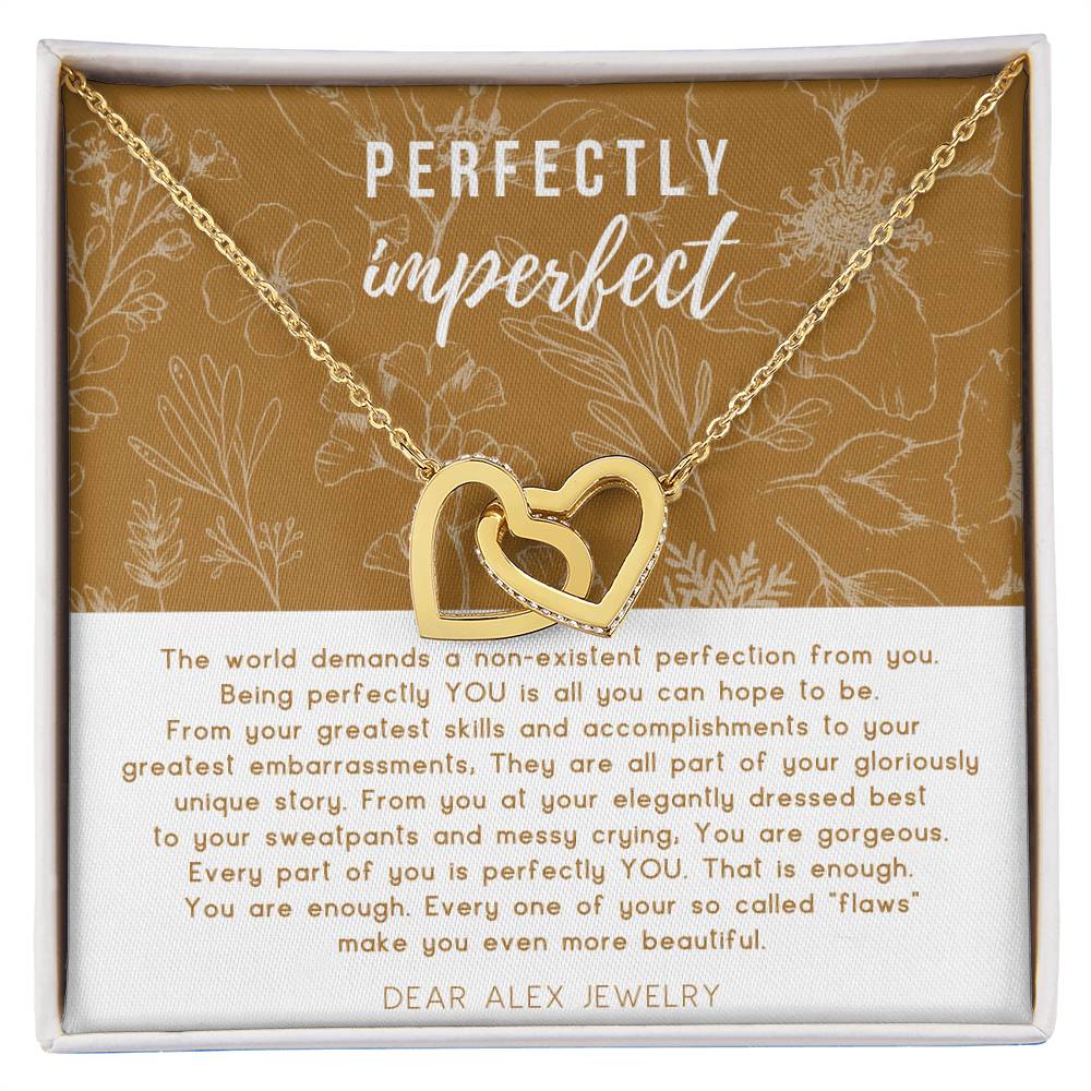 Perfectly Imperfect Hearts Necklace Interlocking Hearts Necklace