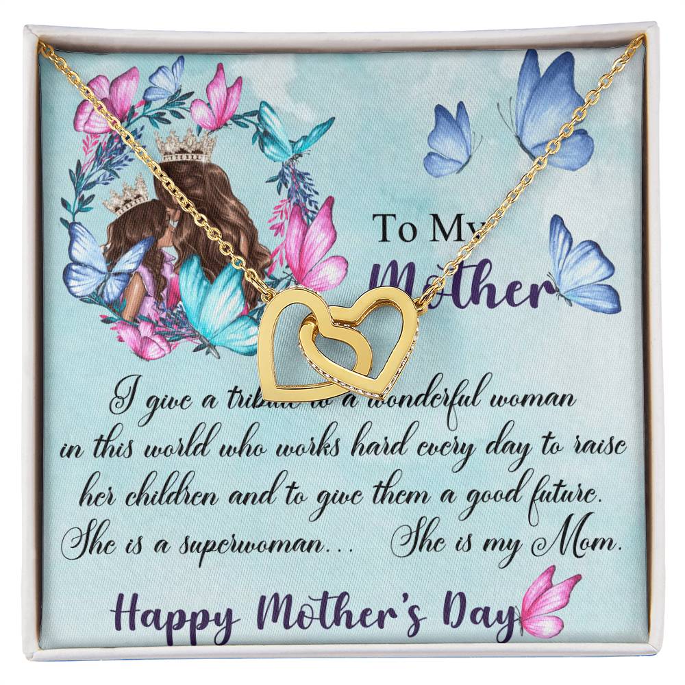 Mother'S Day Jewelry Interlocking Hearts Necklace