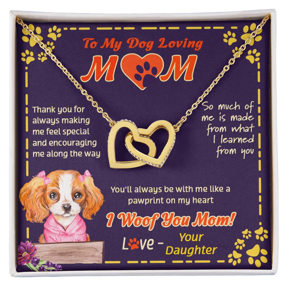 To My Mom - You'Ll Always Be With Me - Necklace Interlocking Hearts Necklace