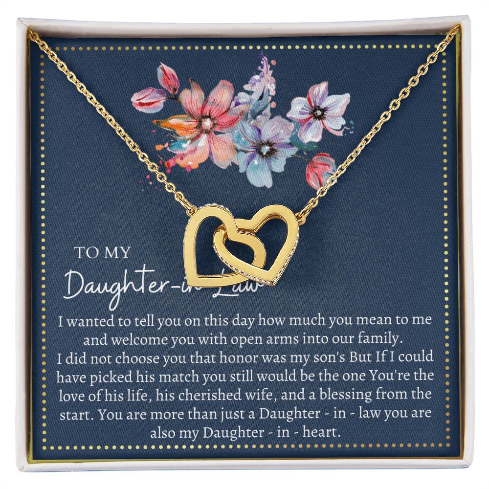 Gift For Daughter In Law Interlocking Hearts Necklace