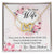 My Dear Wife I Love To Spend Time With You Interlocking Hearts Necklace