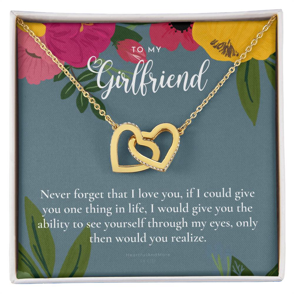 To My Girlfriend Girlfriend Necklace Anniversary Gift For Girlfriend Girlfriend Gift Gift For Girlfriend Necklace For Girlfriend Christmas Gift Birthday Gift Interlocking Hearts Necklace