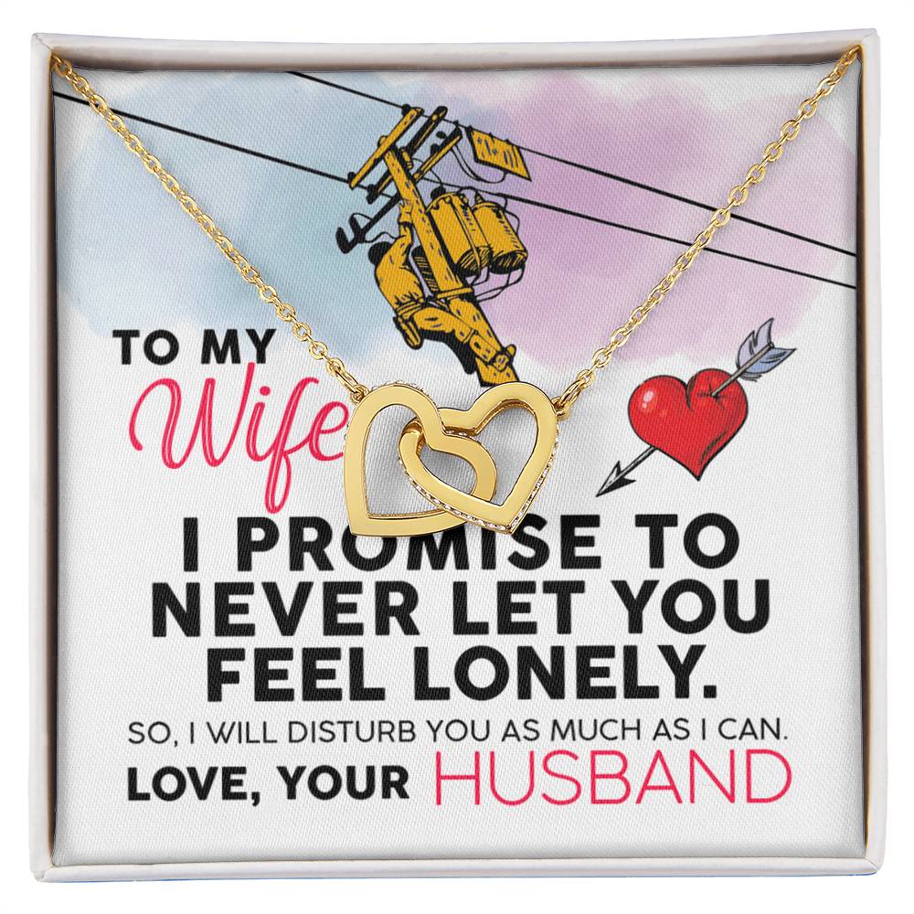 Lineman'S Wife - Interlocking Heart Necklace Interlocking Hearts Necklace