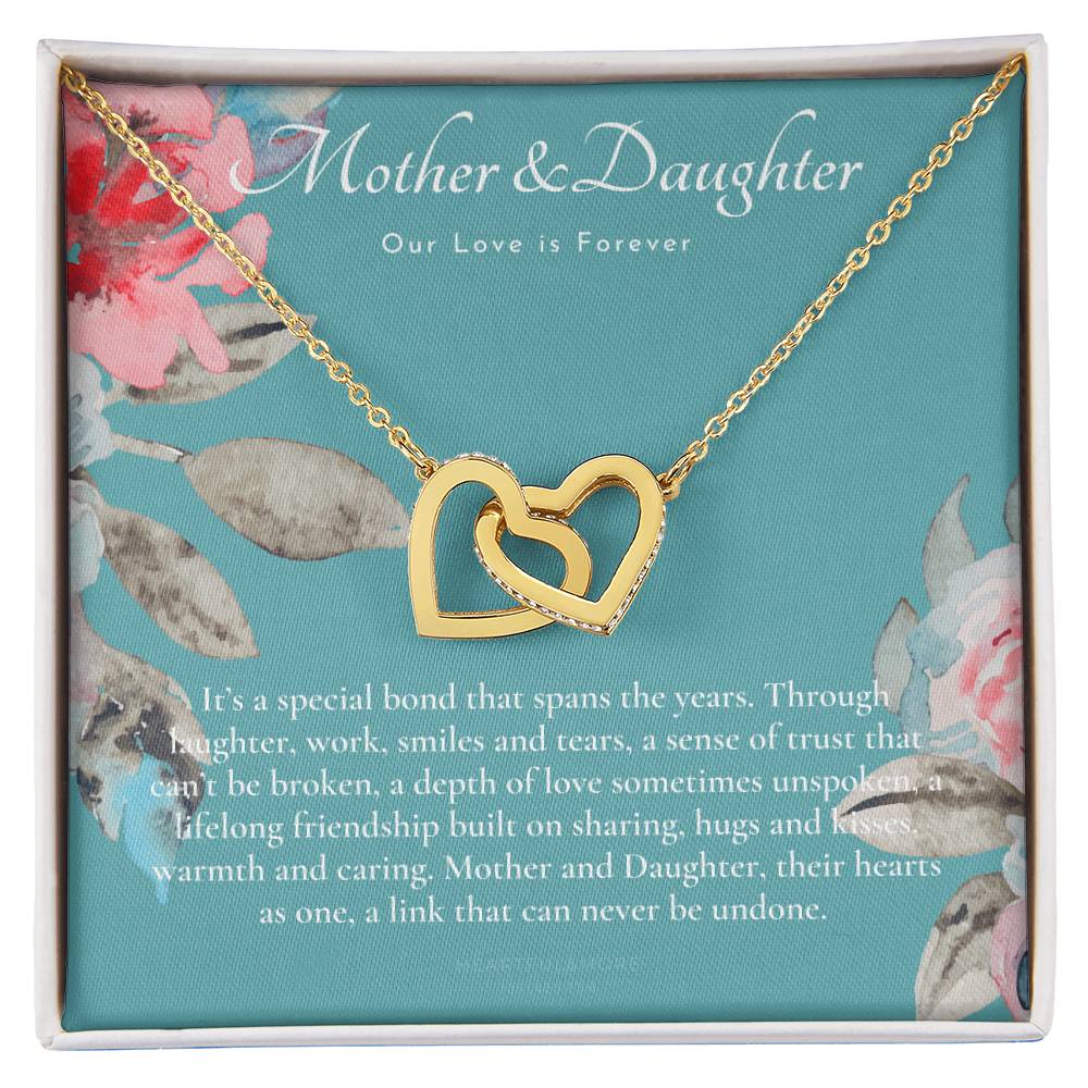 MOM&DA~2 Interlocking Hearts Necklace