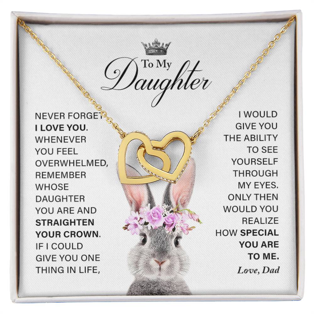 Daughter - How Special You Are To Me- Necklace Interlocking Hearts Necklace