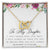 To My Daughter Interlocking Hearts Necklace Message Card