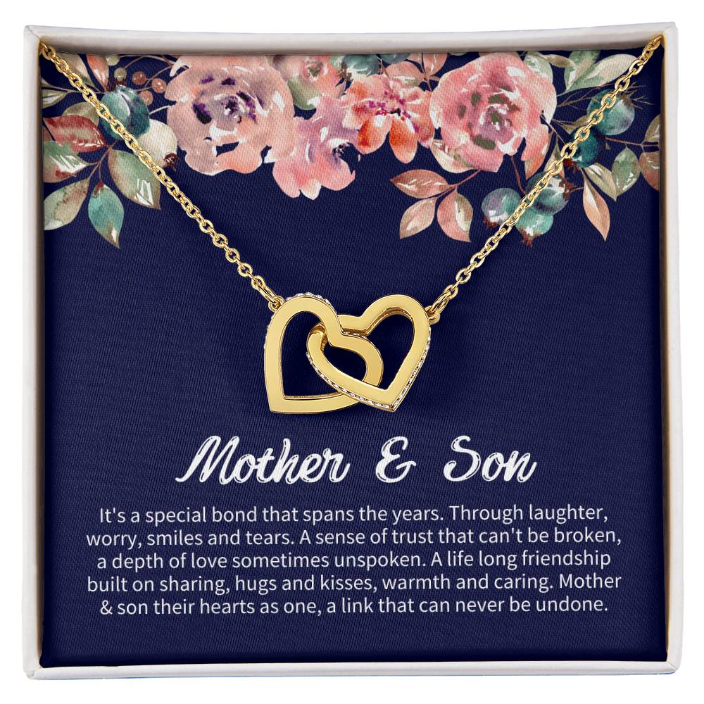 Mother & Son It'S A Special Bond Interlocked Heart Necklace Interlocking Hearts Necklace