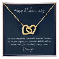 Happy Mother'S Day - Connected Hearts Necklace Interlocking Hearts Necklace
