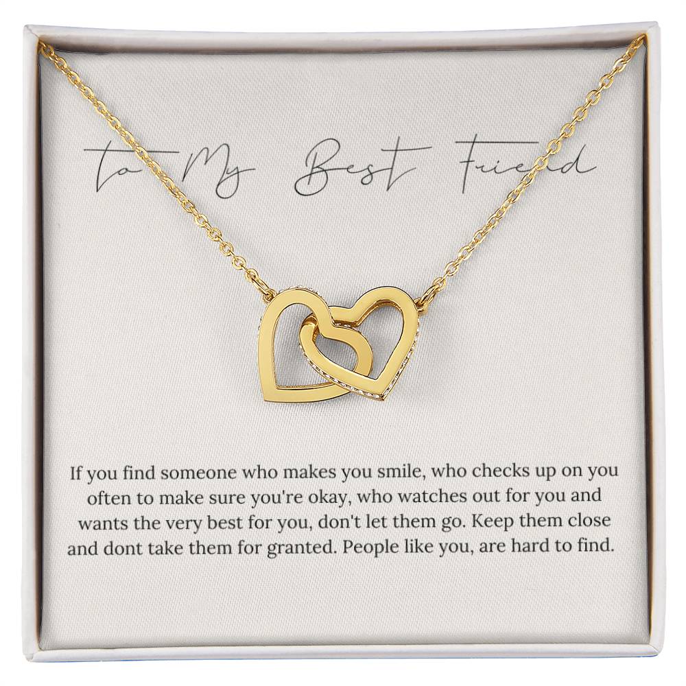 Best Friend Necklace Interlocking Hearts Necklace