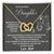 To My Daughter - I Will Love You For The Rest Of Mine - Necklace Interlocking Hearts Necklace