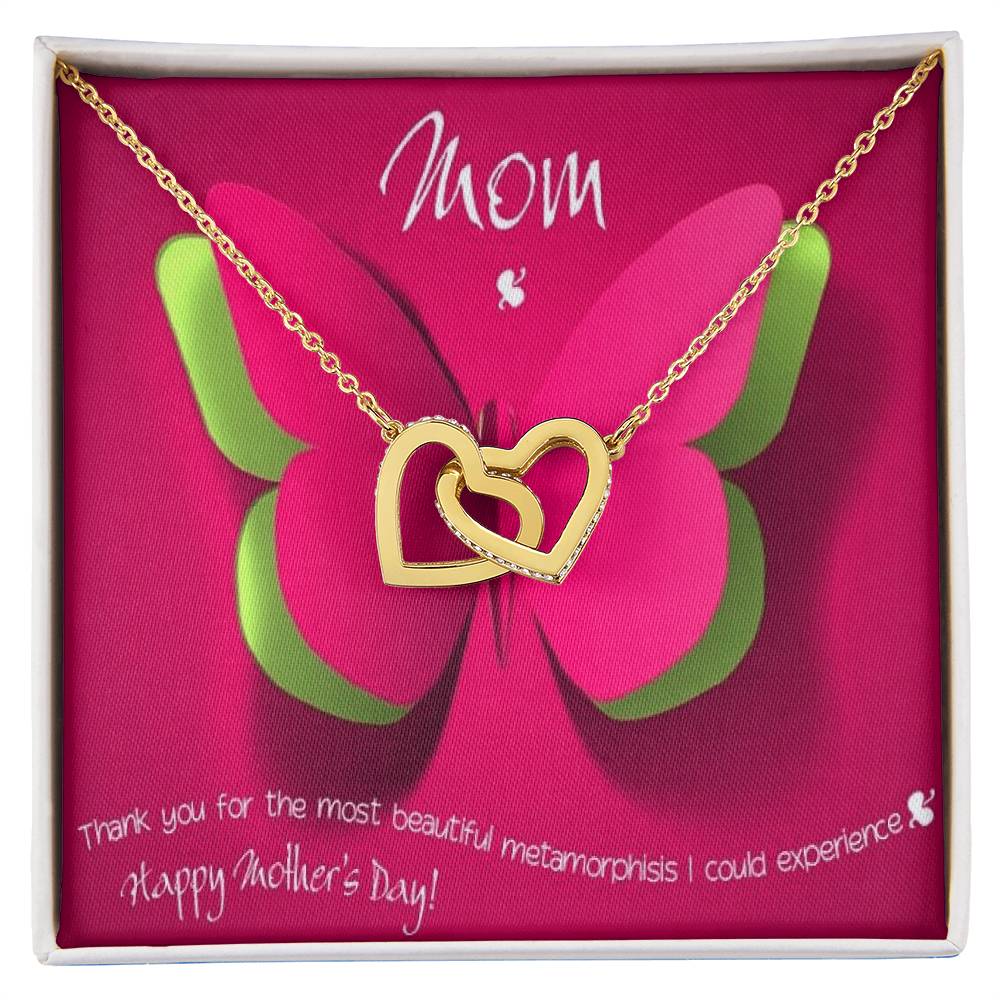 To My Mom Interlocking Hearts Necklace