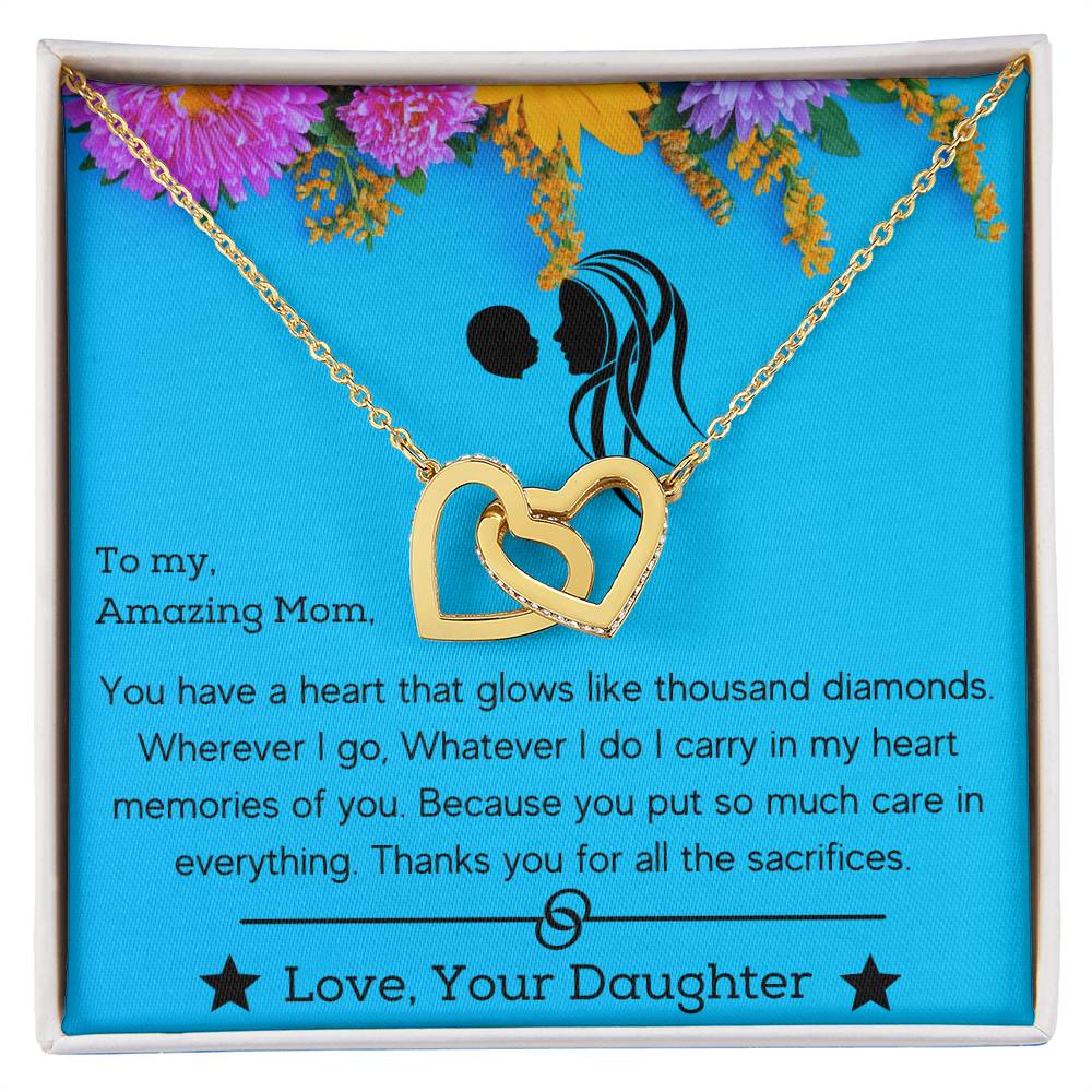 Interlocking Hearts Gift For My Super Mom Mother’S Day Necklace Interlocking Hearts Necklace