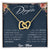 To My Daughter Interlocking Hearts Necklace Message Card
