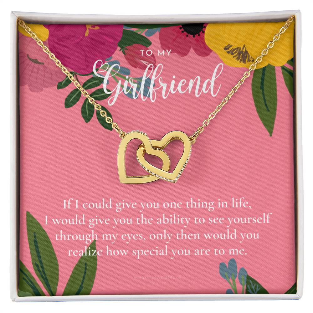 To My Girlfriend Girlfriend Necklace Anniversary Gift For Girlfriend Girlfriend Gift Gift For Girlfriend Necklace For Girlfriend Christmas Gift Birthday Gift Interlocking Hearts Necklace