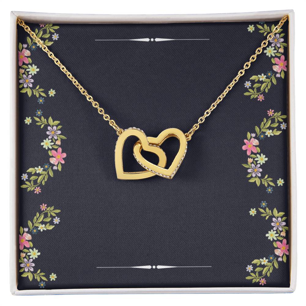 Two Hearts Necklace For Her Interlocking Hearts Necklace