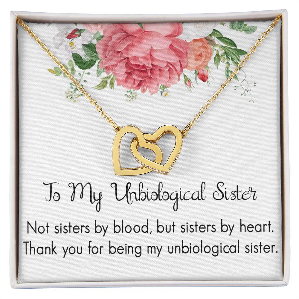 Unbiological Sister Interlocking Heart Necklace Interlocking Hearts Necklace