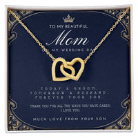 Mother Of The Groom Gift From Son Mom Wedding Gift From Son Wedding Gift From Groom To Mom Necklace Gift For Mom Wedding Gift From Son Interlocking Hearts Necklace