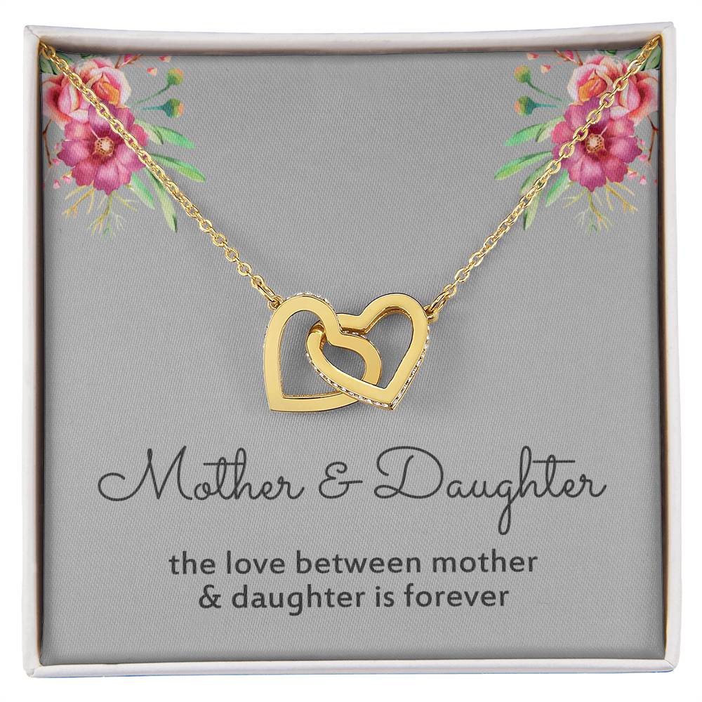 Mother And Daughter - Love Forever Interlocking Hearts Necklace