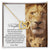 To My Daughter - This Old Lion Will Always Have Your Back Interlocking Hearts Necklace