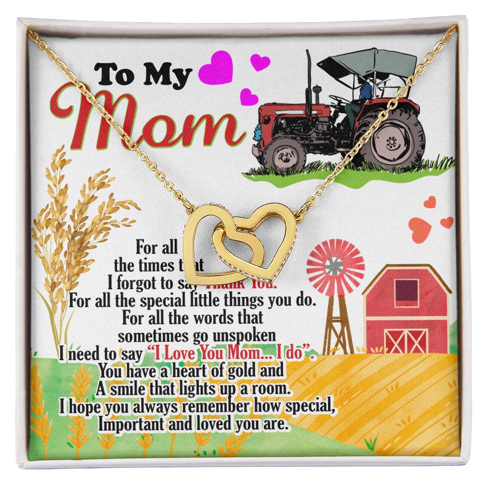 Farmer'S Mom - Interlocking Heart Necklace Interlocking Hearts Necklace